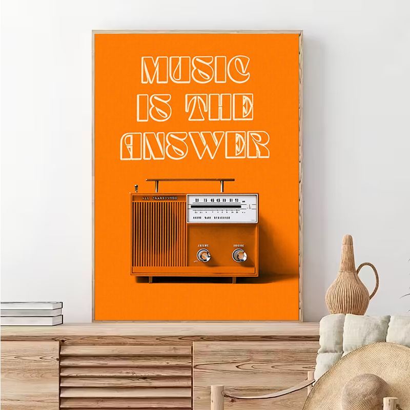 Audio Music For Background - Quadro su Tela Senza Cornice con
