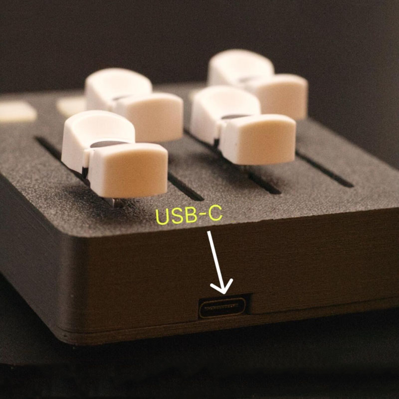 Audio Music Production - Controller MIDI EM-PO2 con 4 Fader