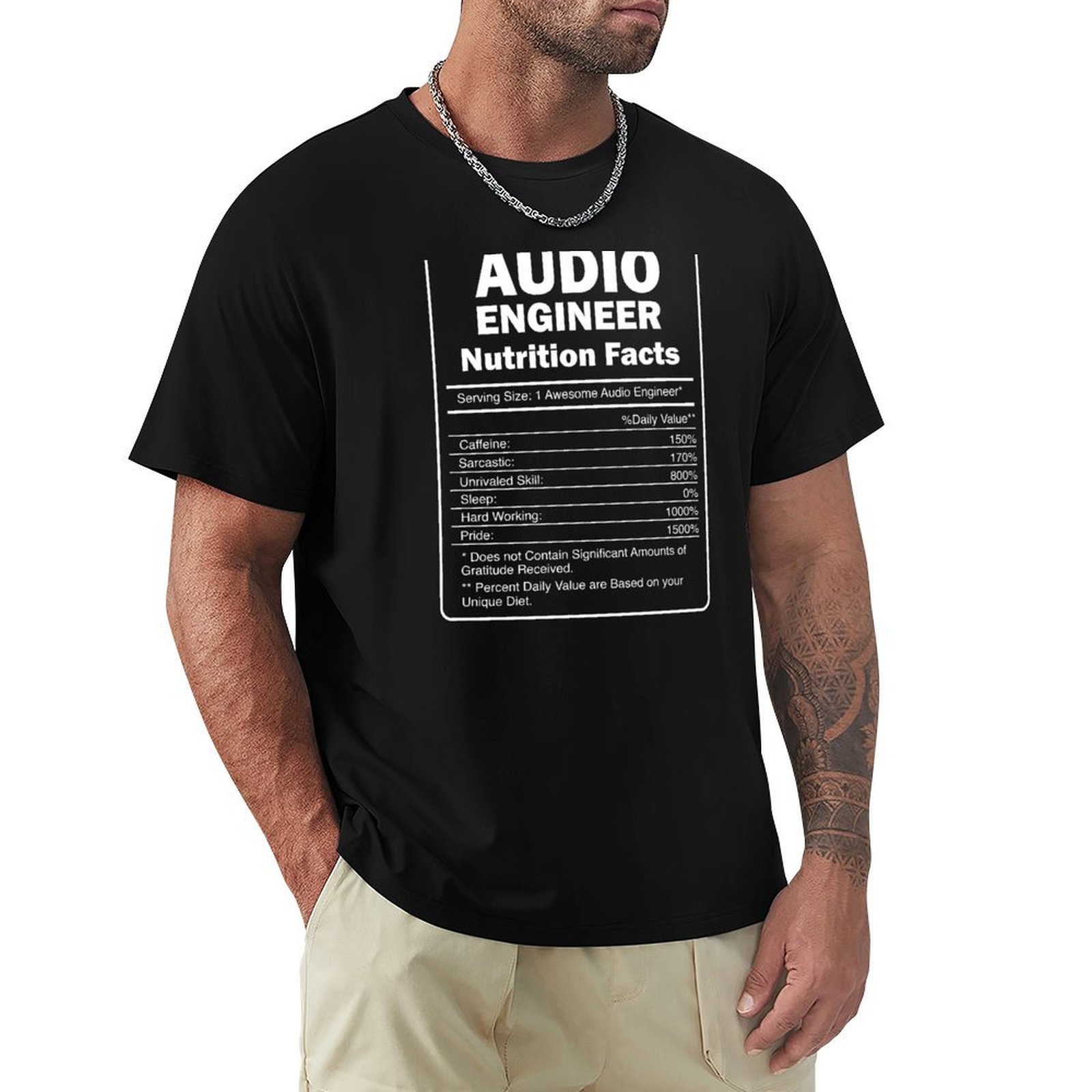 Audio Music Production - T-Shirt Leggera e Traspirante a Maniche