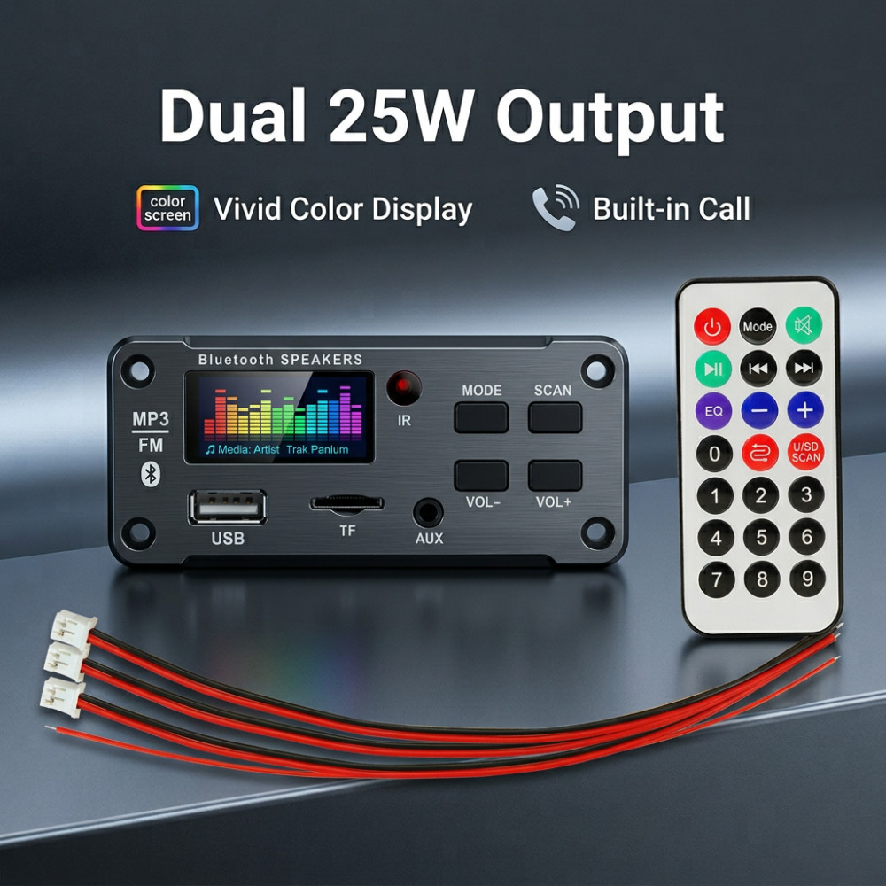 Audio Music To Mp3 - Amplificatore Bluetooth 50W con Decoder MP3