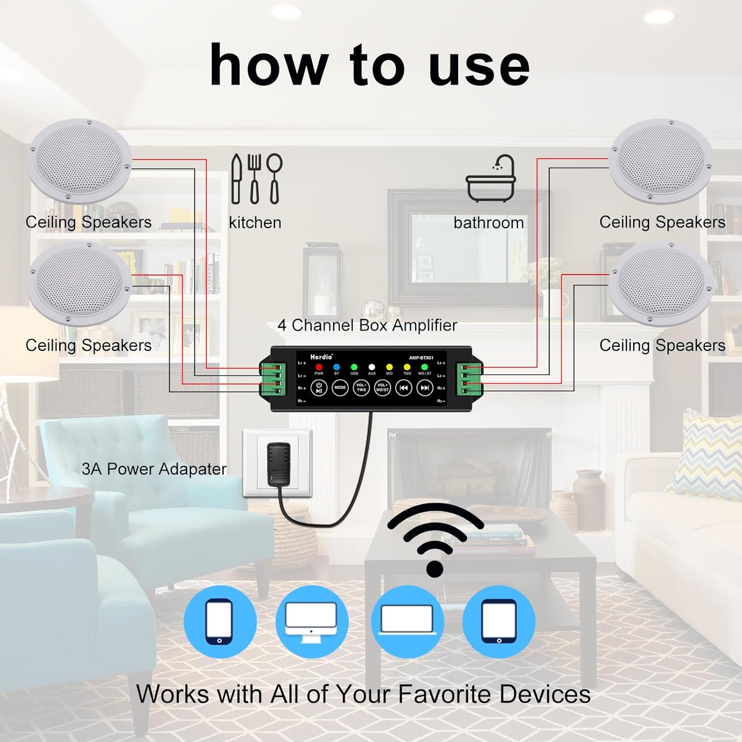 Herdio 4 pezzi 320 W altoparla - Audio Music Store recensione e prezzo