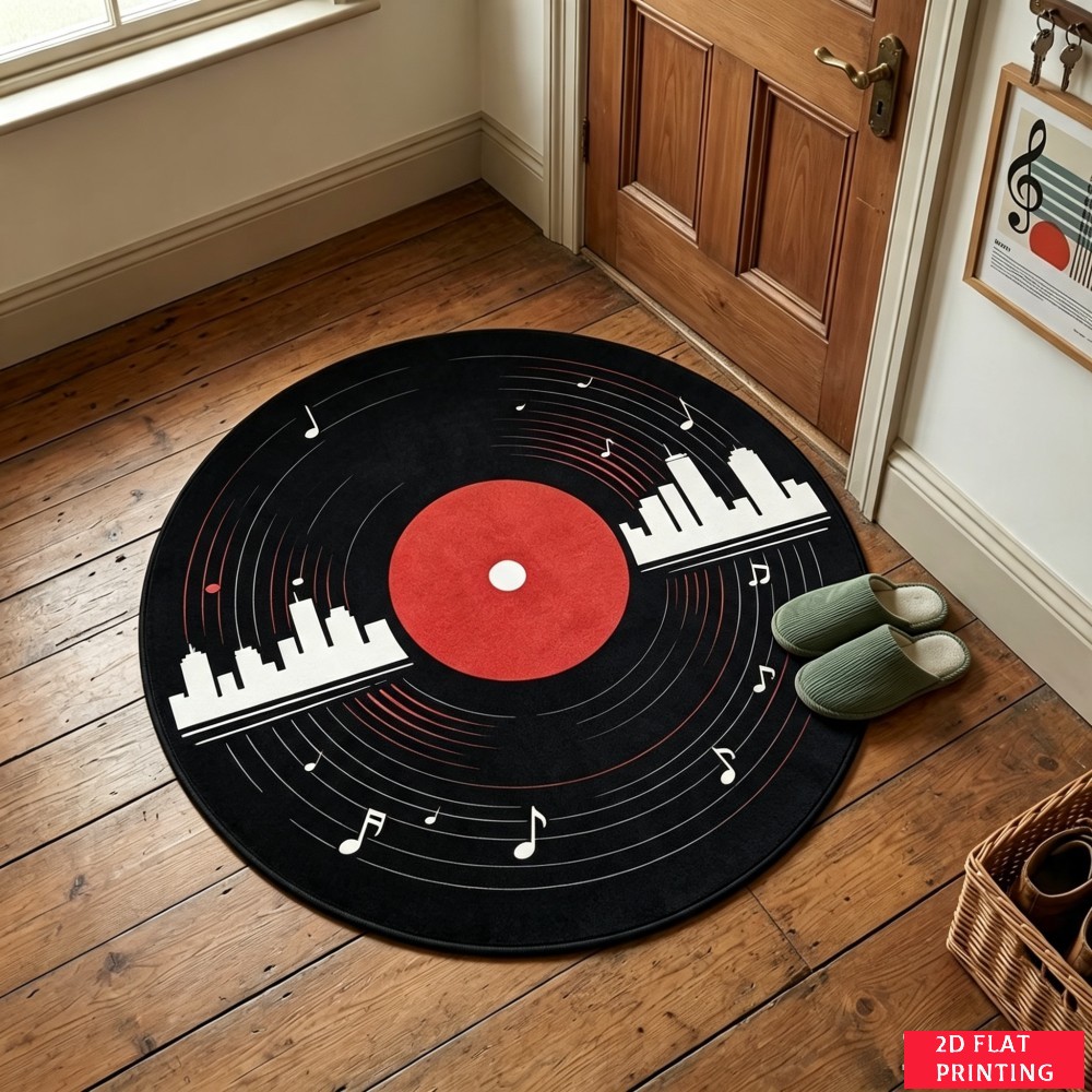 Tappeto Rotondo in Vinile Nero - Audio Vibes Music recensione e prezzo